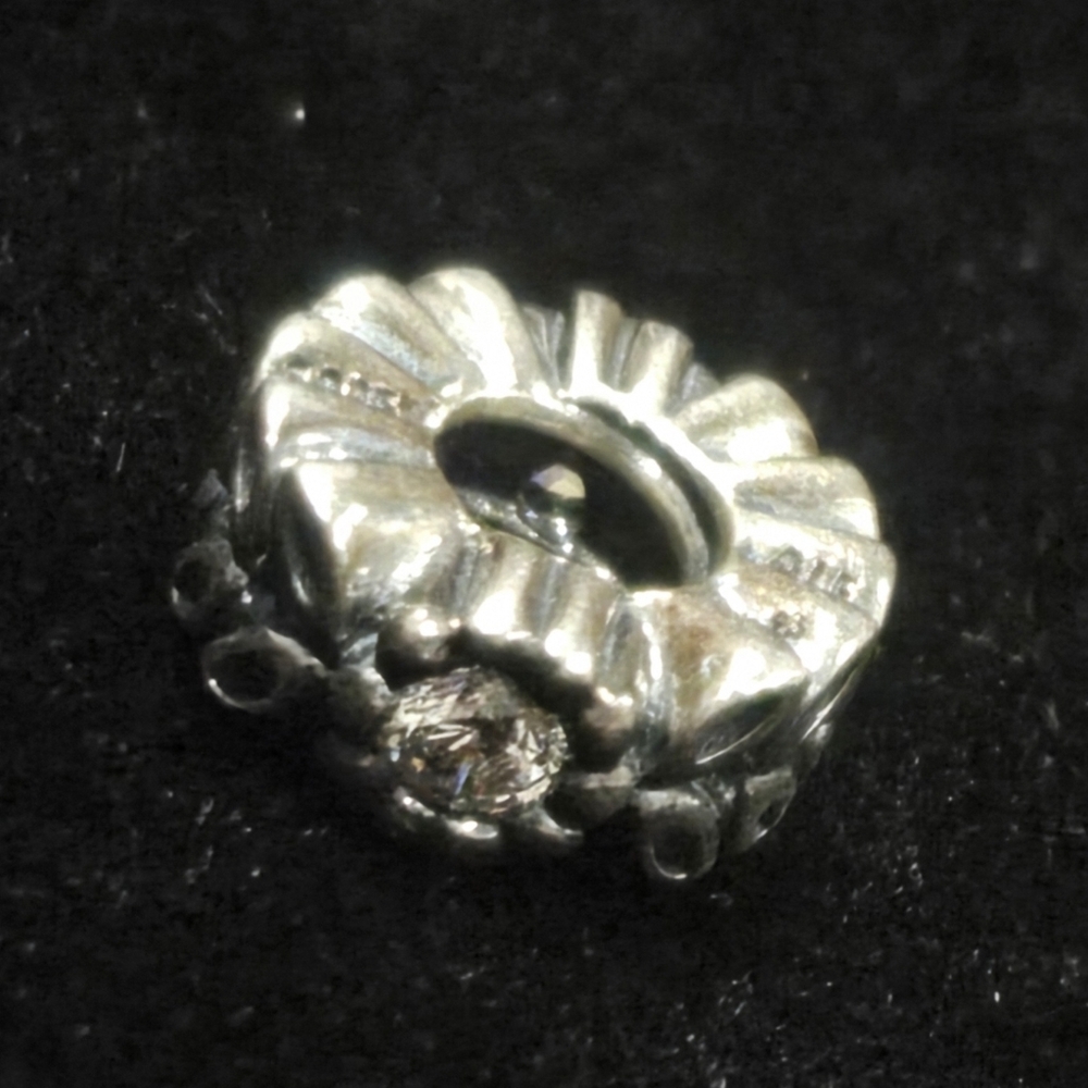 Authentic PANDORA 791224CZ Sparkling Twice As Nice Clear Flower Charm Spacer